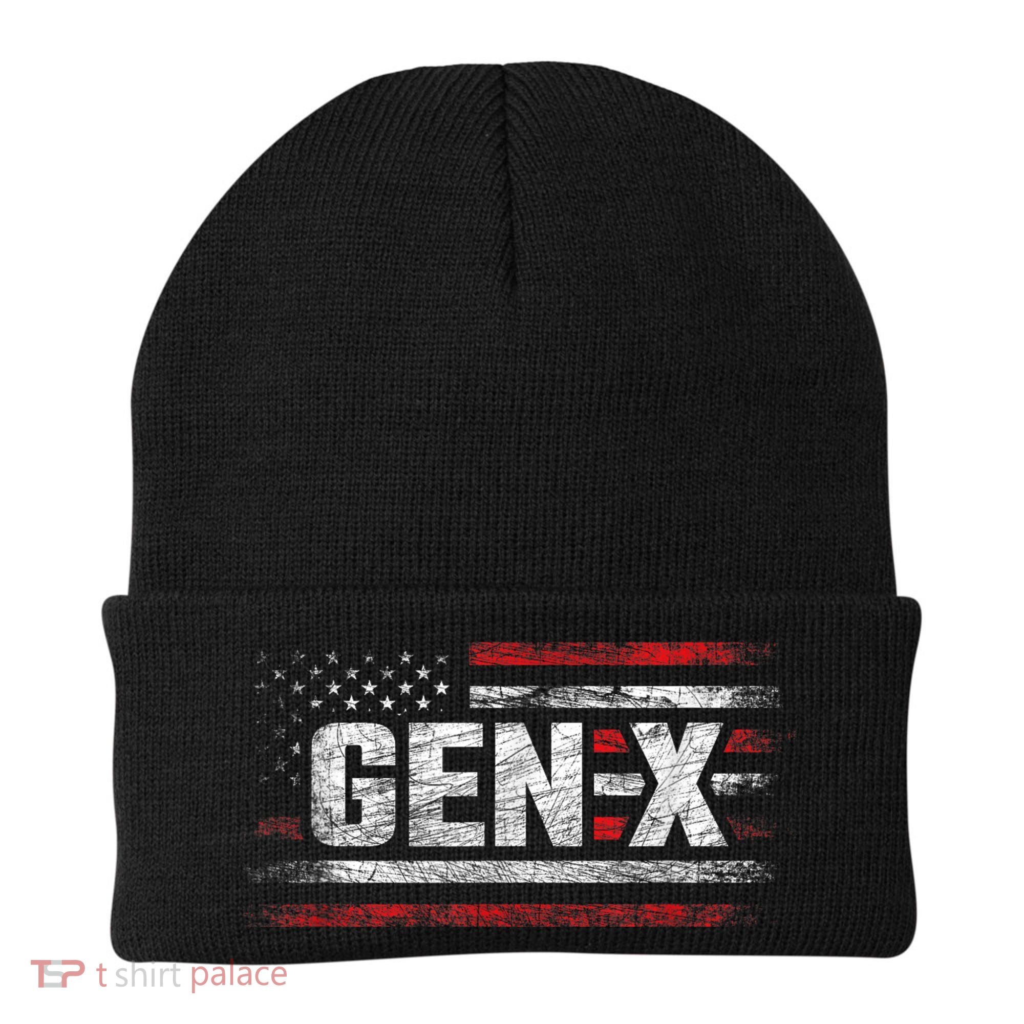 Generation X Gen Xer Gen X American Flag Gen X Beanie