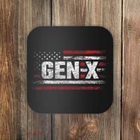 Generation X Gen Xer Gen X American Flag Gen X Coaster thumb 0