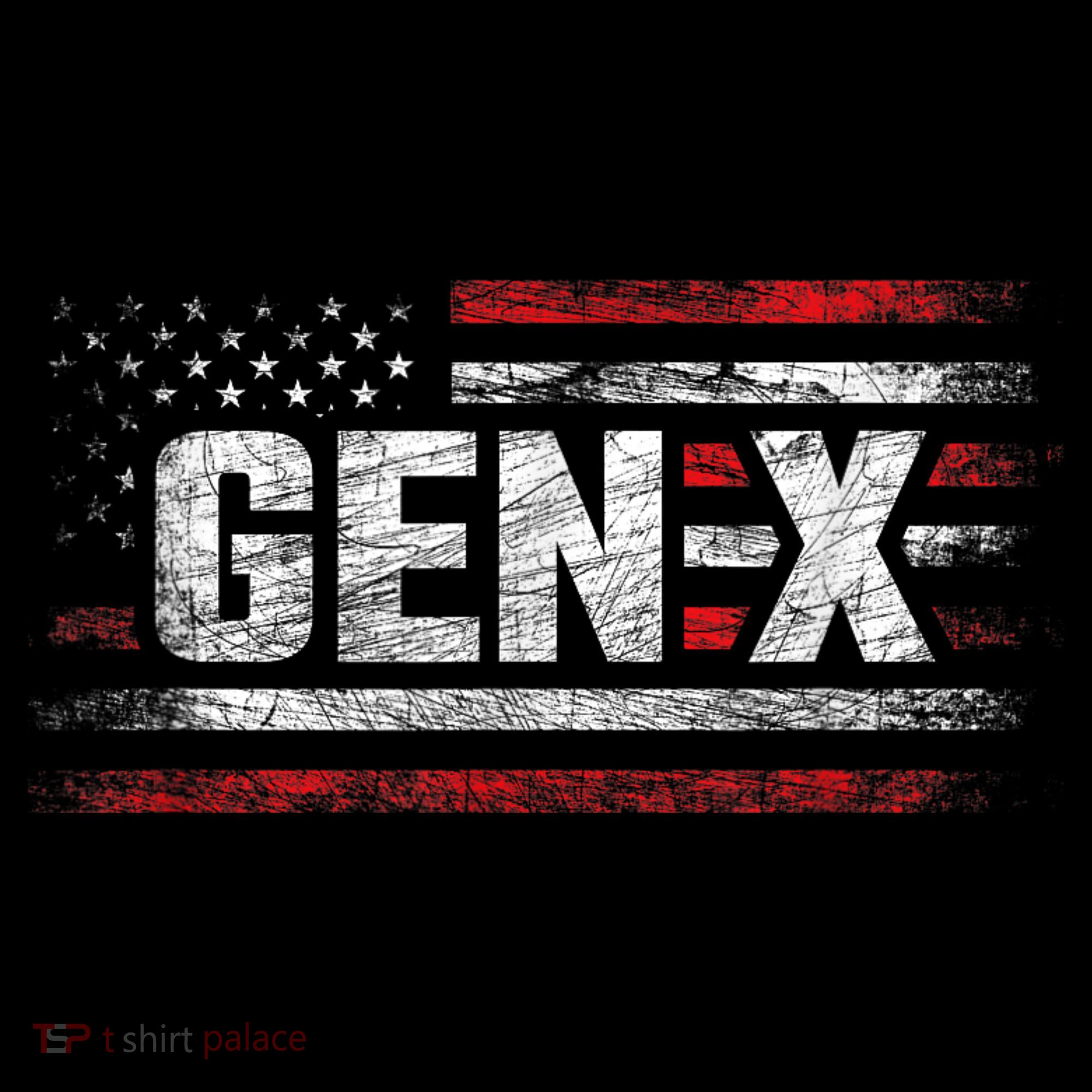 Generation X Gen Xer Gen X American Flag Gen X Women's Hoodie