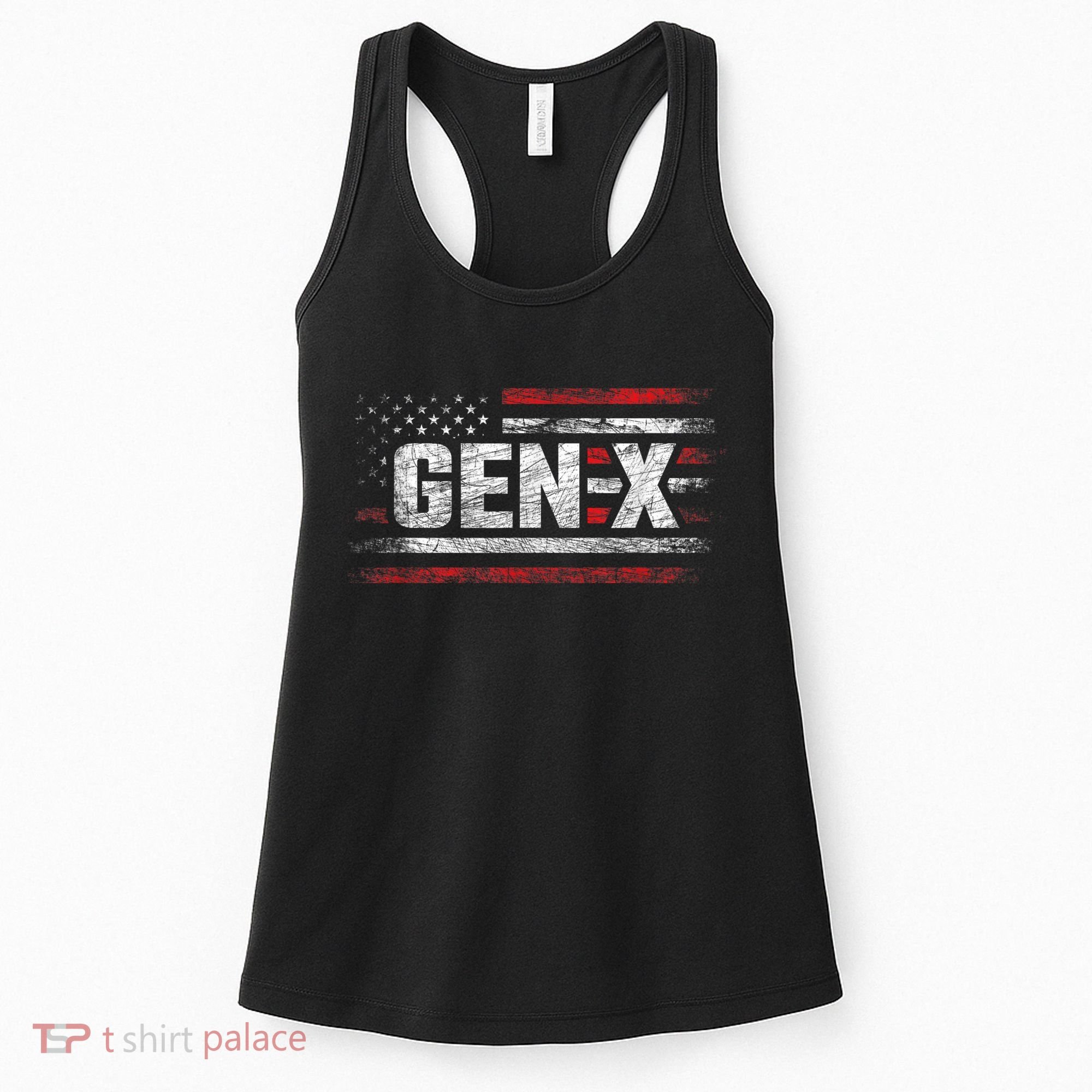 Generation X Gen Xer Gen X American Flag Gen X Women's Tank Top