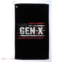 Generation X Gen Xer Gen X American Flag Gen X Golf Towel thumb 0