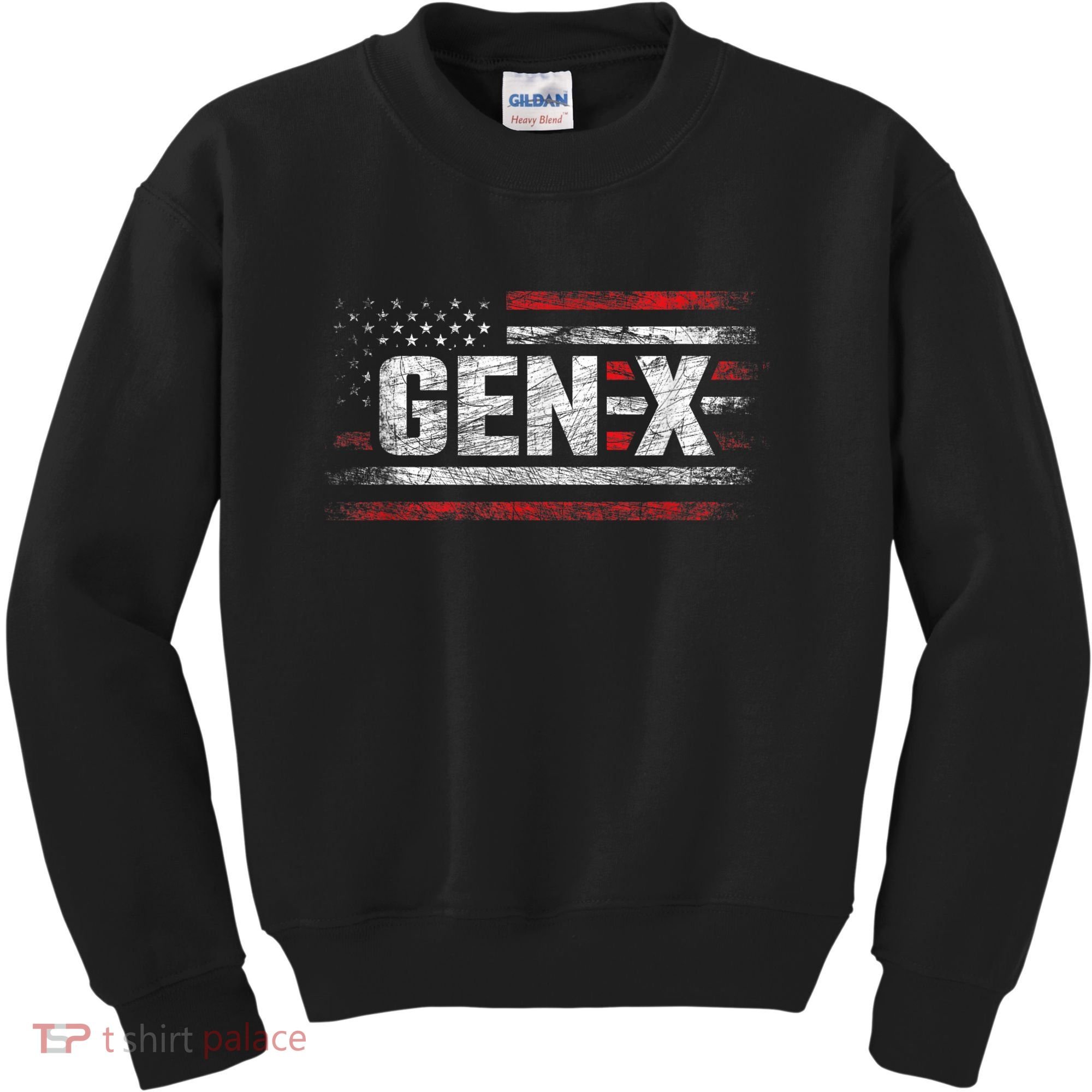 Generation X Gen Xer Gen X American Flag Gen X Kids Sweatshirt