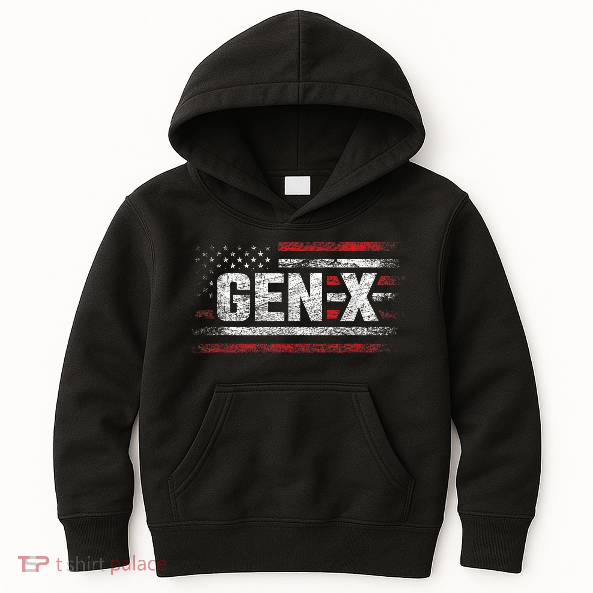 Generation X Gen Xer Gen X American Flag Gen X Kids Hoodie