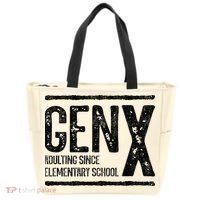 Generation X Gen X Adulting Since Elementary School Tote Bag thumb 0