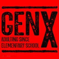 Generation X Gen X Adulting Since Elementary School Santa Hat thumb 1