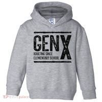 Generation X Gen X Adulting Since Elementary School Toddler Hoodie thumb 0