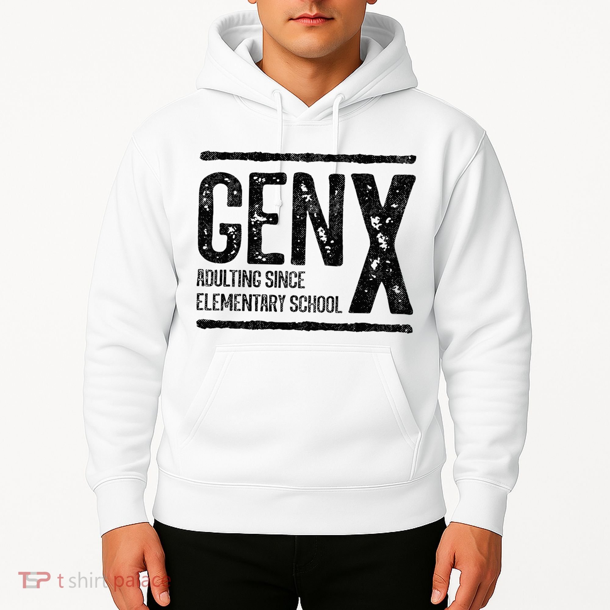 Generation X Gen X Adulting Since Elementary School Hoodie