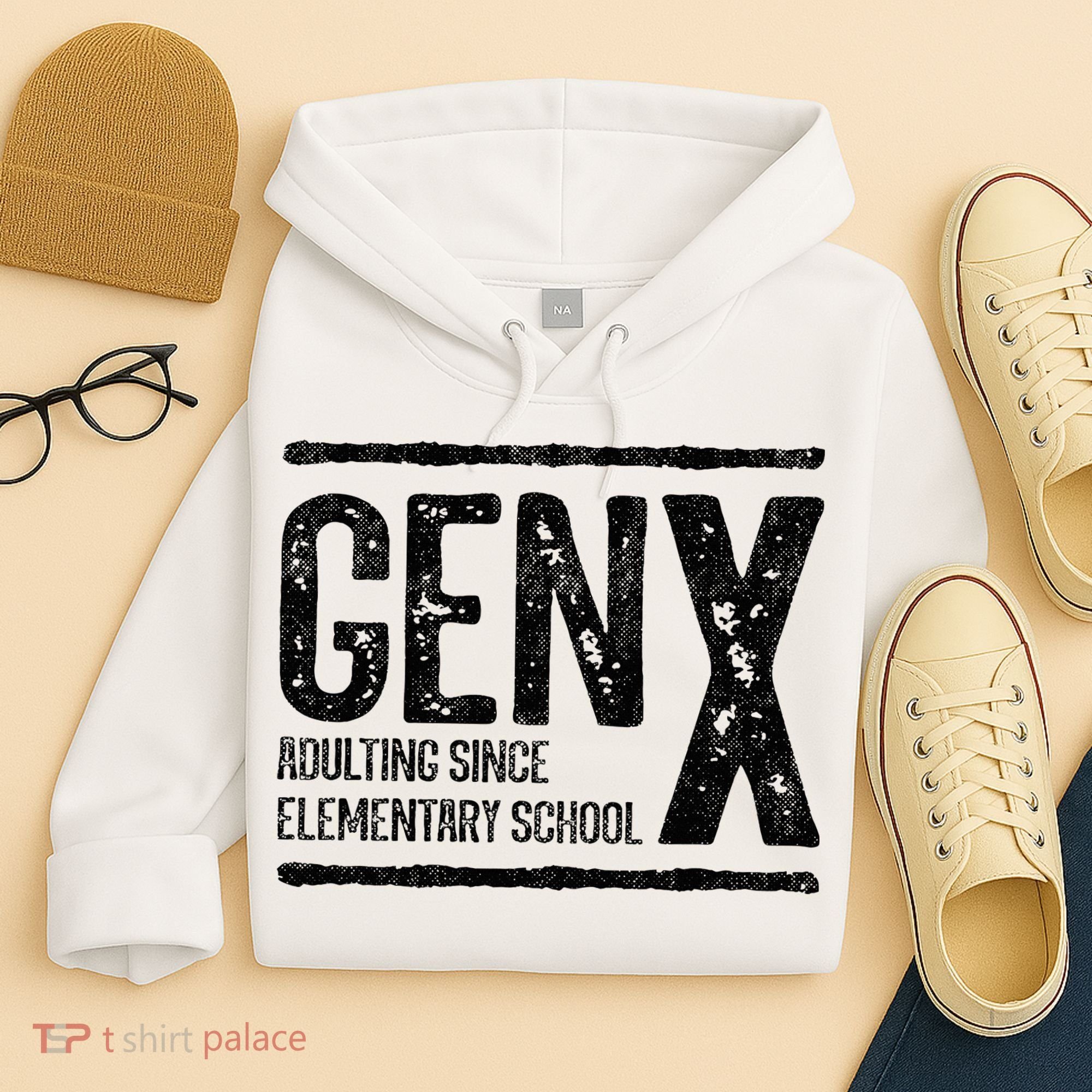 Generation X Gen X Adulting Since Elementary School Hoodie