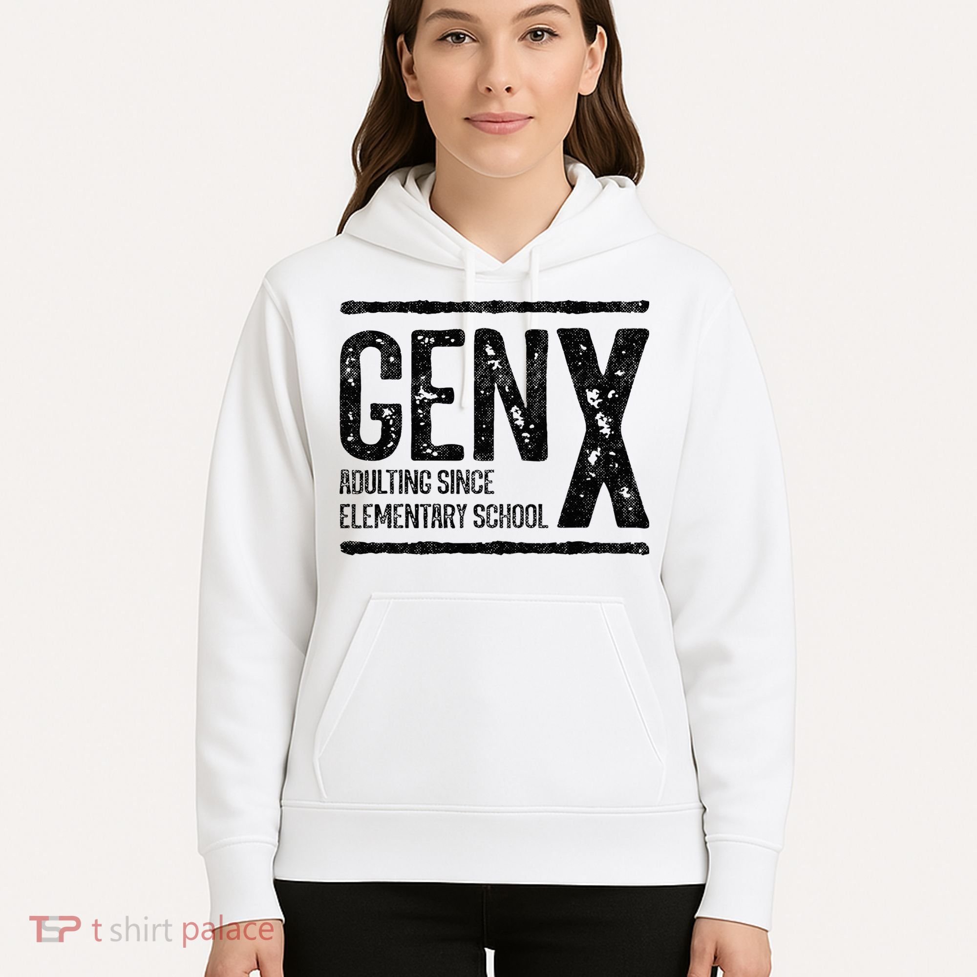 Generation X Gen X Adulting Since Elementary School Hoodie