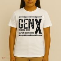 Generation X Gen X Adulting Since Elementary School T-Shirt thumb 4
