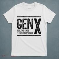 Generation X Gen X Adulting Since Elementary School T-Shirt thumb 5