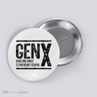 Generation X Gen X Adulting Since Elementary School Button thumb 0