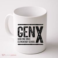 Generation X Gen X Adulting Since Elementary School Coffee Mug thumb 0