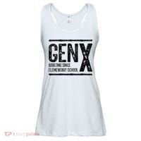 Generation X Gen X Adulting Since Elementary School Ladies Essential Flowy Tank thumb 0