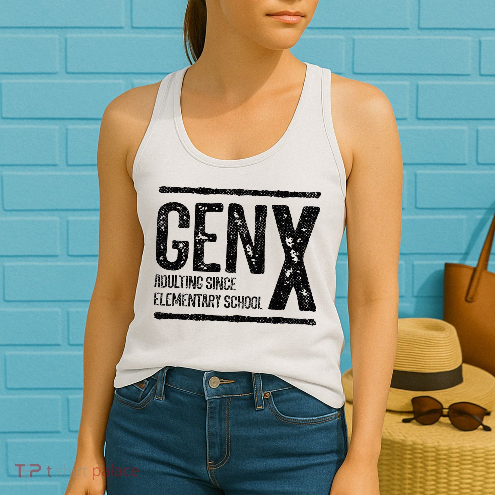 Generation X Gen X Adulting Since Elementary School Women's Tank Top
