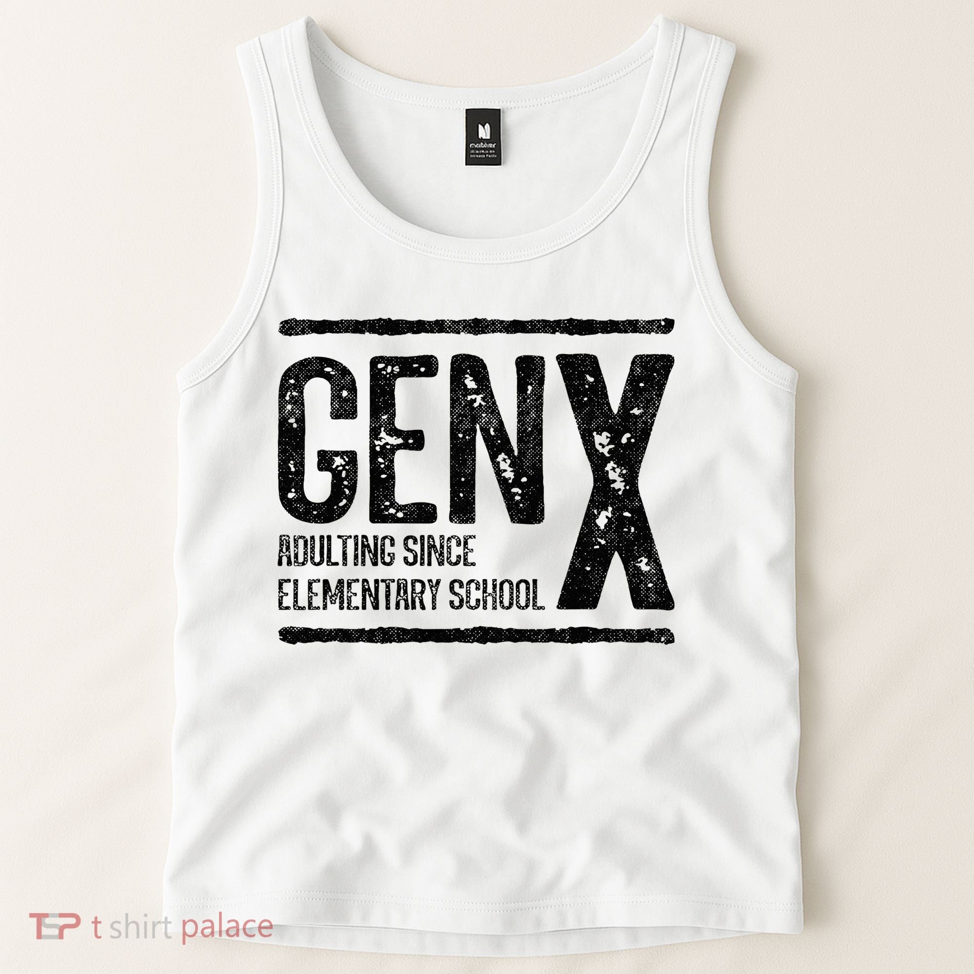 Generation X Gen X Adulting Since Elementary School Tank Top