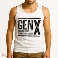 Generation X Gen X Adulting Since Elementary School Tank Top thumb 3