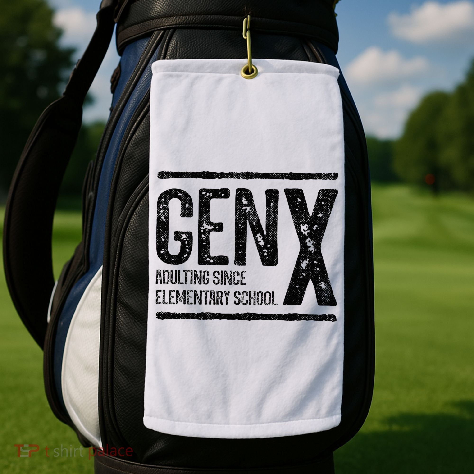 Generation X Gen X Adulting Since Elementary School Golf Towel