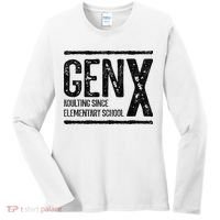 Generation X Gen X Adulting Since Elementary School Women's Long Sleeve Shirt thumb 0