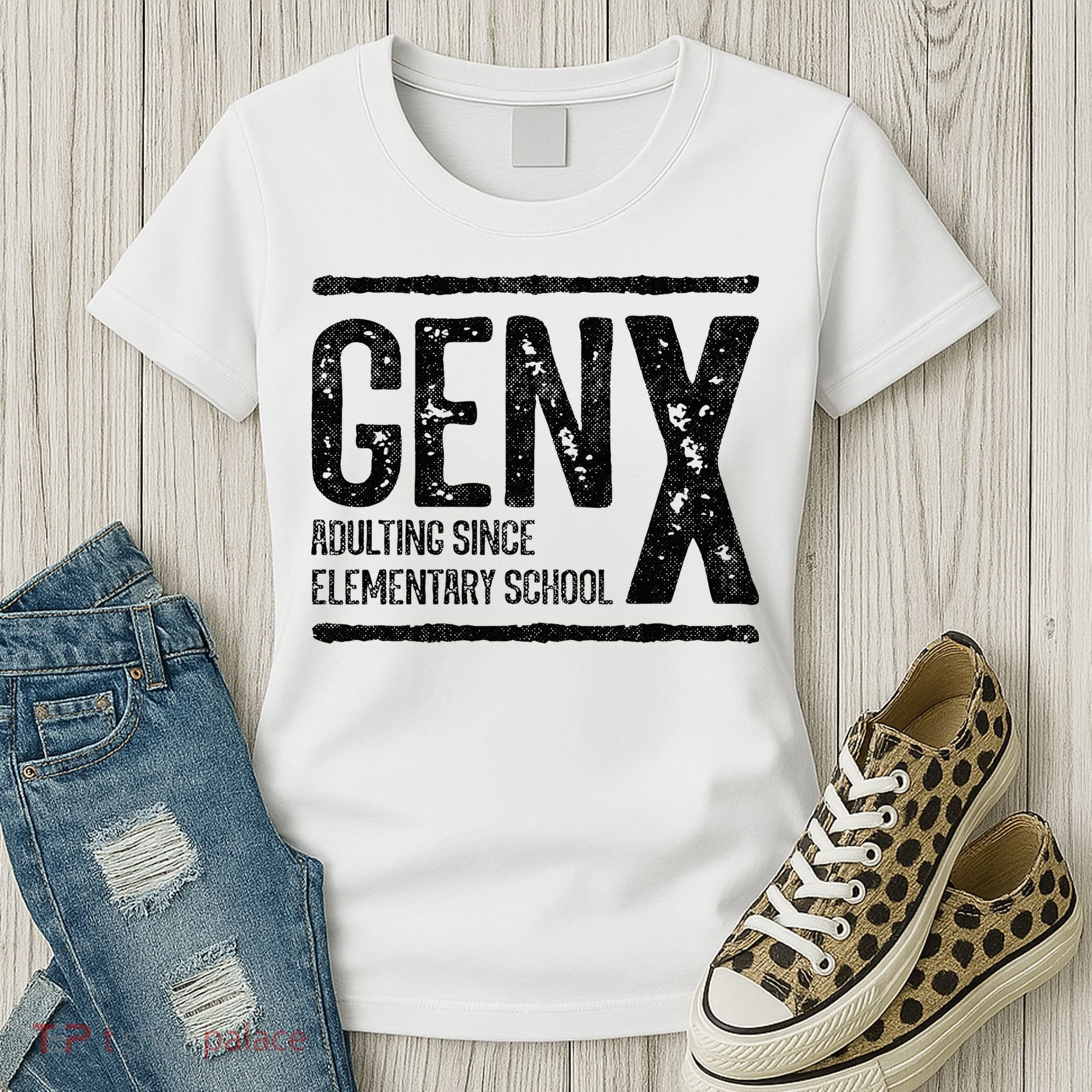 Generation X Gen X Adulting Since Elementary School Women's T-Shirt