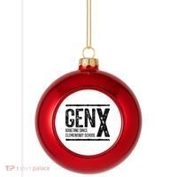 Generation X Gen X Adulting Since Elementary School Plastic Christmas Ball Ornament thumb 0