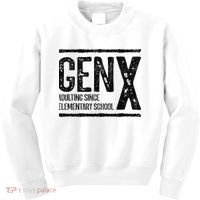 Generation X Gen X Adulting Since Elementary School Kids Sweatshirt thumb 0
