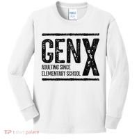 Generation X Gen X Adulting Since Elementary School Kids Long Sleeve Shirt thumb 0