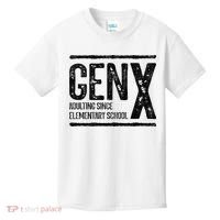 Generation X Gen X Adulting Since Elementary School Kids T-Shirt thumb 0