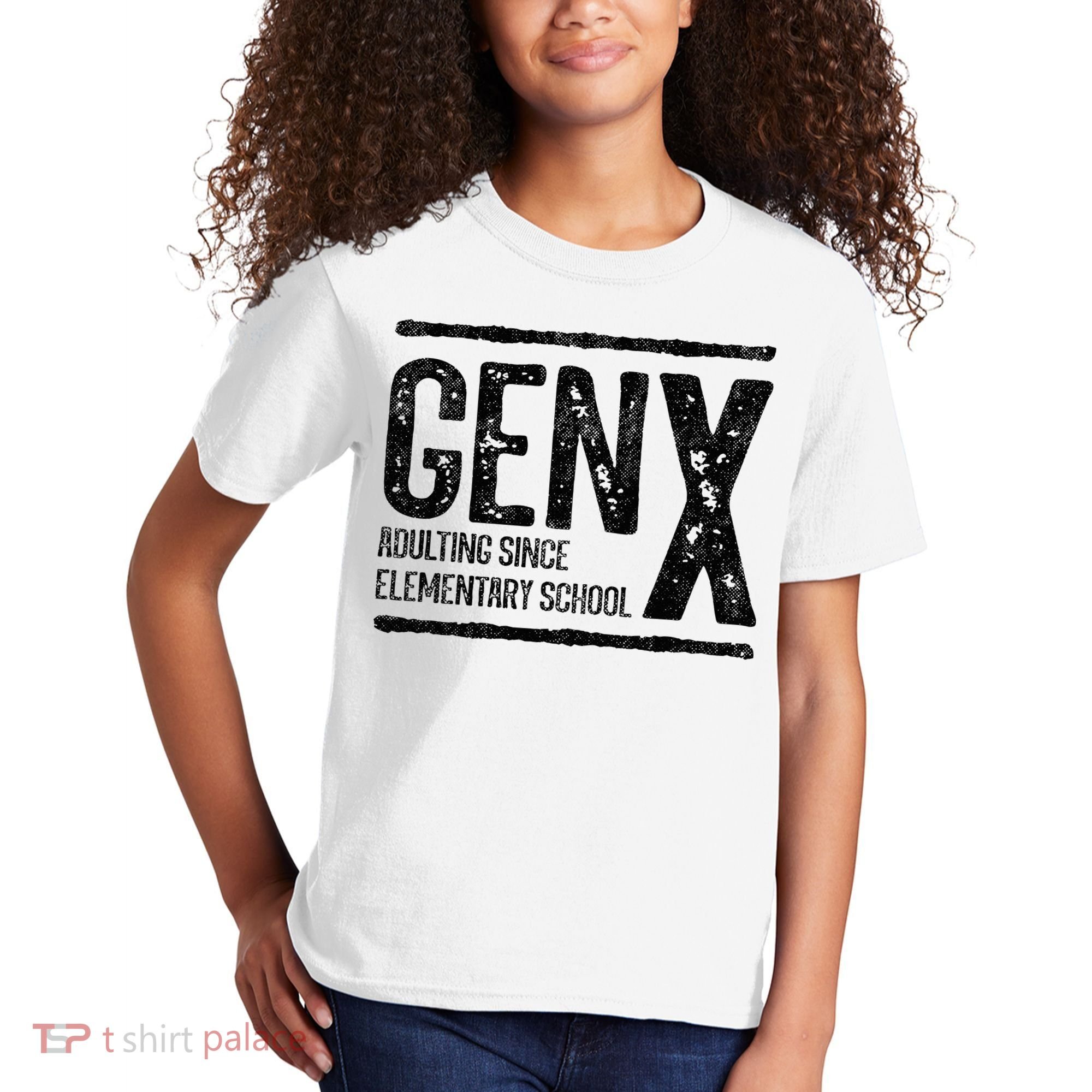 Generation X Gen X Adulting Since Elementary School Kids T-Shirt