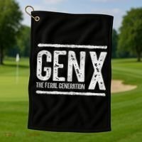 Generation X Gen X The Feral Generation Golf Towel thumb 1