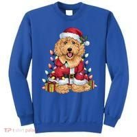 Goldendoodle Xmas Lighting Santa Goldendoodle Dog Christmas Gift Sweatshirt thumb 0