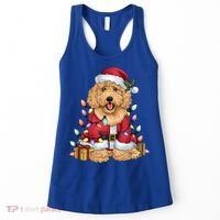 Goldendoodle Xmas Lighting Santa Goldendoodle Dog Christmas Gift Women's Tank Top thumb 0