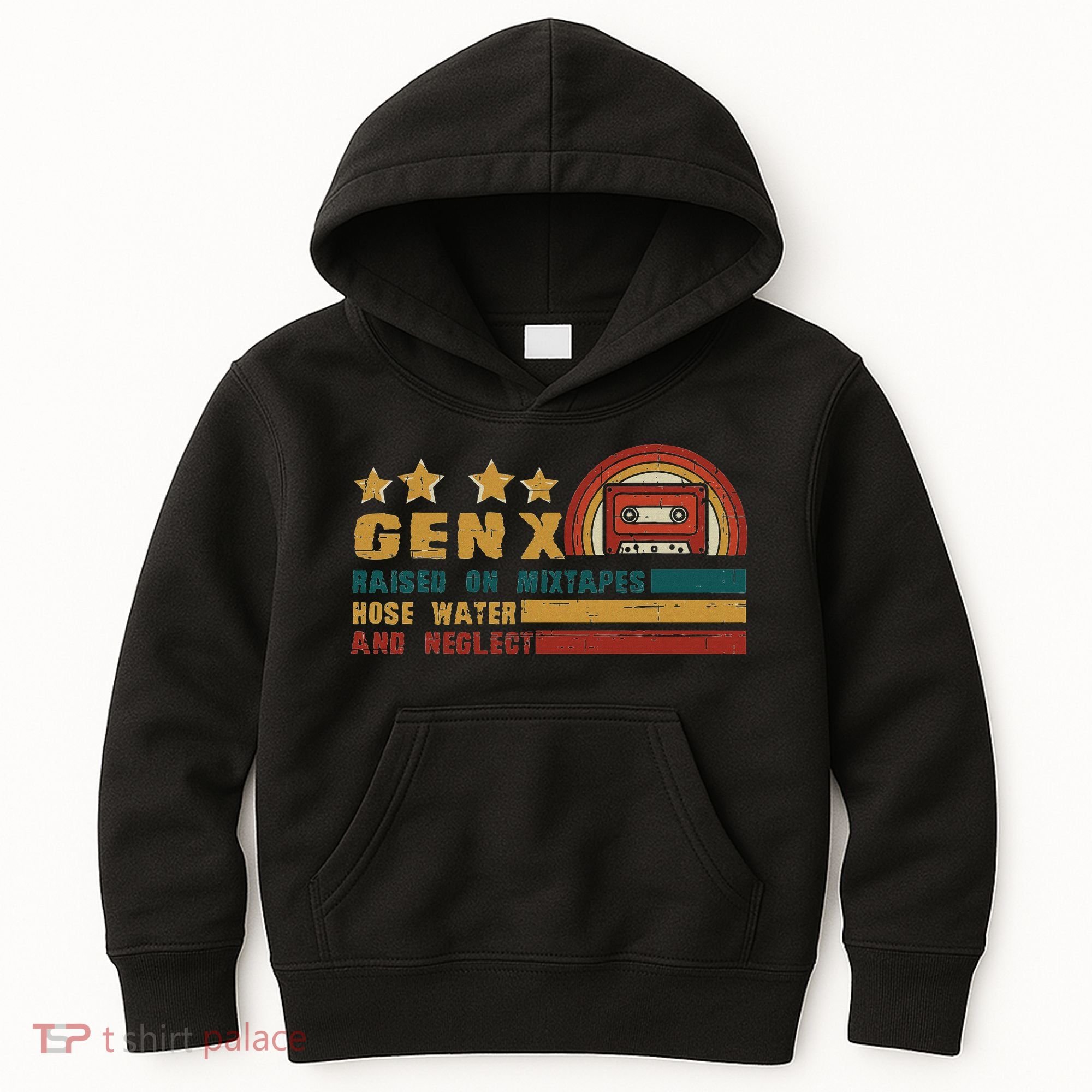 Gen X Nostalgia Raised On Mixtapes And Hose Water Kids Hoodie