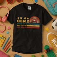 Gen X Nostalgia Raised On Mixtapes And Hose Water Kids T-Shirt thumb 3