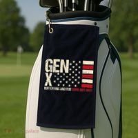 Gen X Quit Crying And Rub Some Dirt On It Golf Towel thumb 2