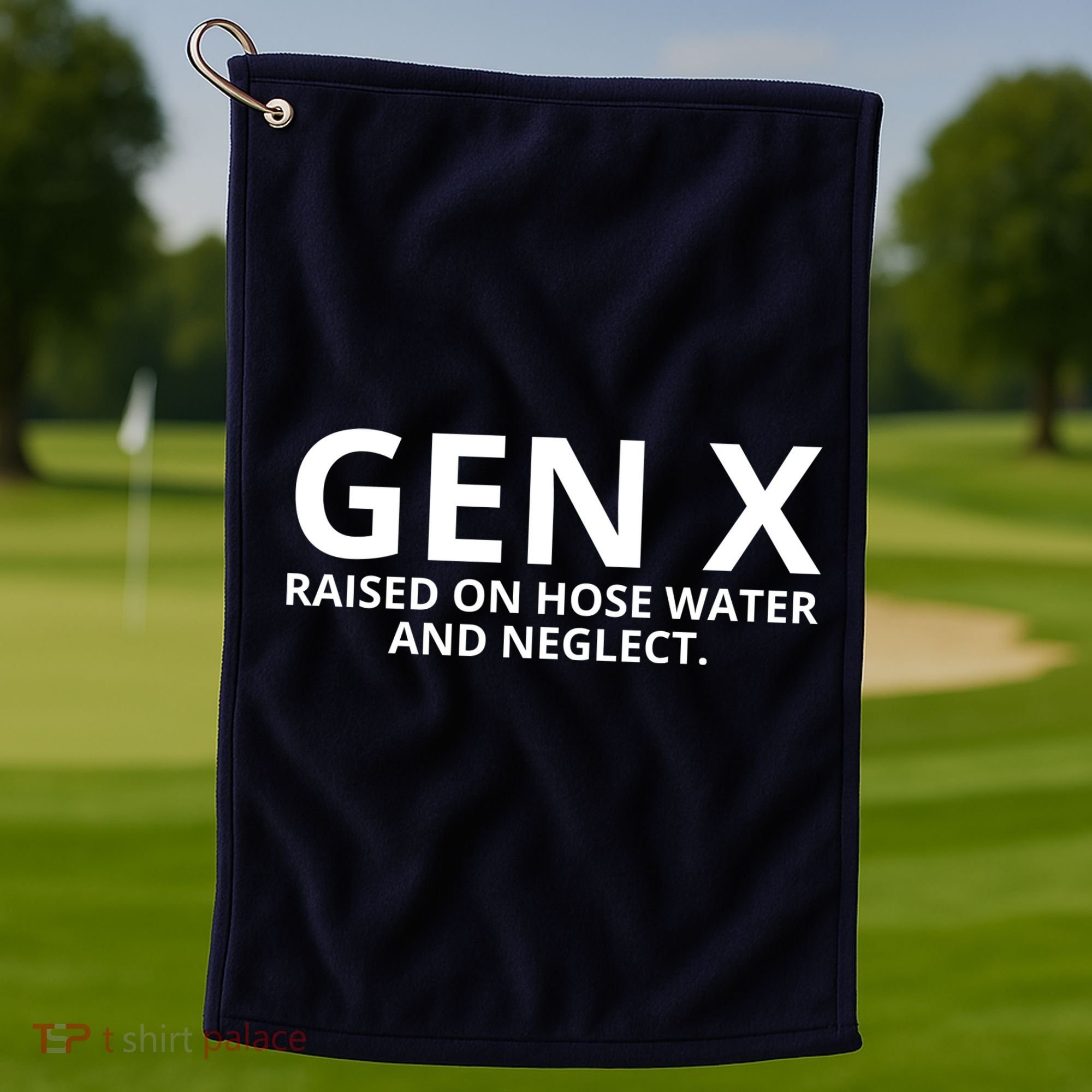 Gen X Raised On Hose Water And Neglect Golf Towel