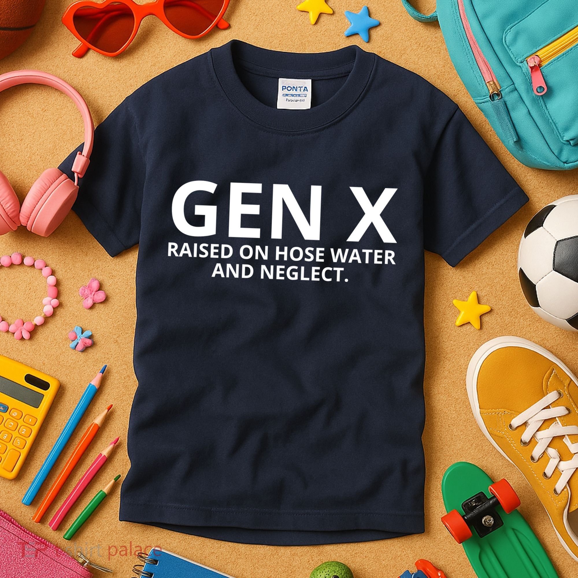 Gen X Raised On Hose Water And Neglect Kids T-Shirt