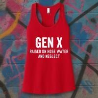 Gen X Raised On Hose Water And Neglect Humor Generation X Women's Tank Top thumb 3