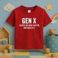 Gen X Raised On Hose Water And Neglect Humor Generation X Toddler T-Shirt thumb 3