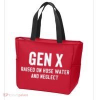 Gen X Raised On Hose Water And Neglect Humor Generation X Tote Bag thumb 3