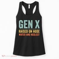 Gen X Raised On Hose Water And Neglect Retro Generation X Women's Tank Top thumb 0