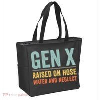 Gen X Raised On Hose Water And Neglect Retro Generation X Tote Bag thumb 2