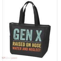GEN X raised on hose water and neglect Retro Generation X Tote Bag thumb 3