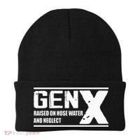 Gen X Raised On Hose Water And Neglect Funny Beanie thumb 0