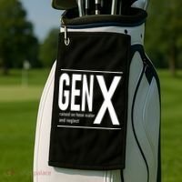 GEN X raised on hose water and neglect humor (C) Golf Towel thumb 2