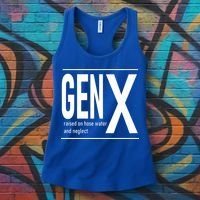 GEN X raised on hose water and neglect humor (C) Women's Tank Top thumb 3