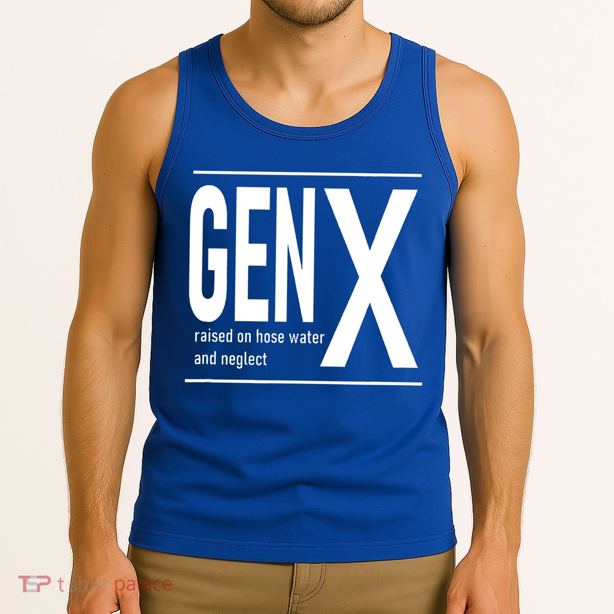 GEN X raised on hose water and neglect humor (C) Tank Top