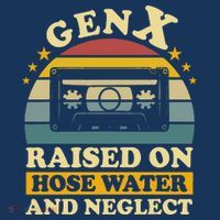 Gen X Raised On Hose Water And Neglect Retrro Humor Generation X Women's Hoodie thumb 2