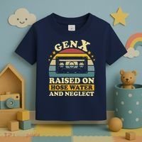 Gen X Raised On Hose Water And Neglect Retrro Humor Generation X Toddler T-Shirt thumb 3