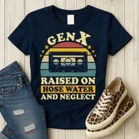 Gen X Raised On Hose Water And Neglect Retrro Humor Generation X Women's T-Shirt thumb 3